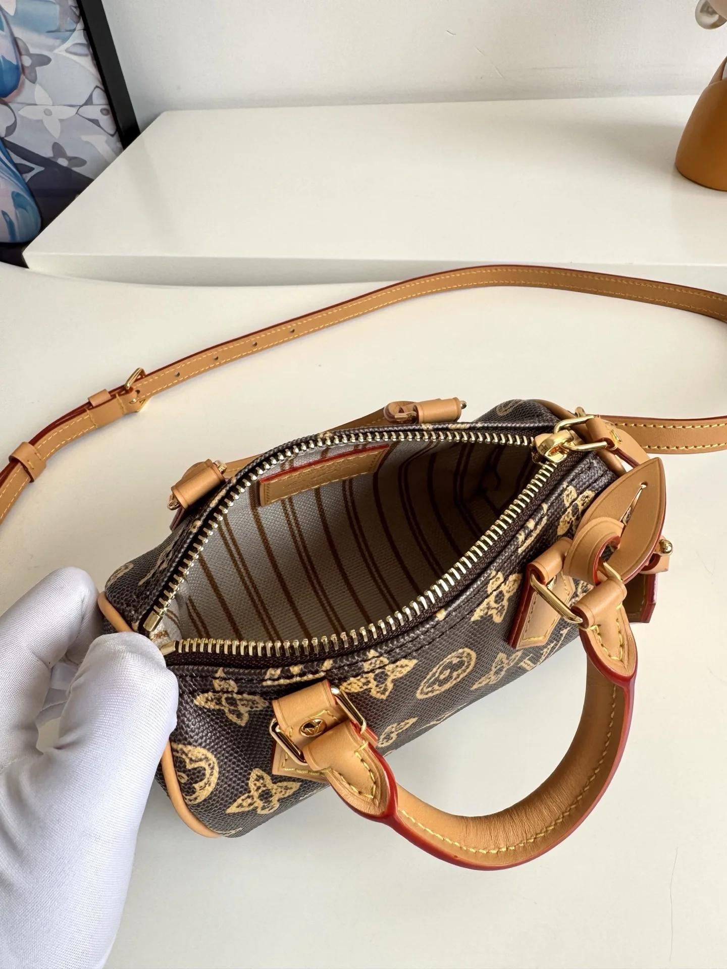 LV海外原单M27610 Nano Speedy 手袋 手提斜挎包 - 细节图 8