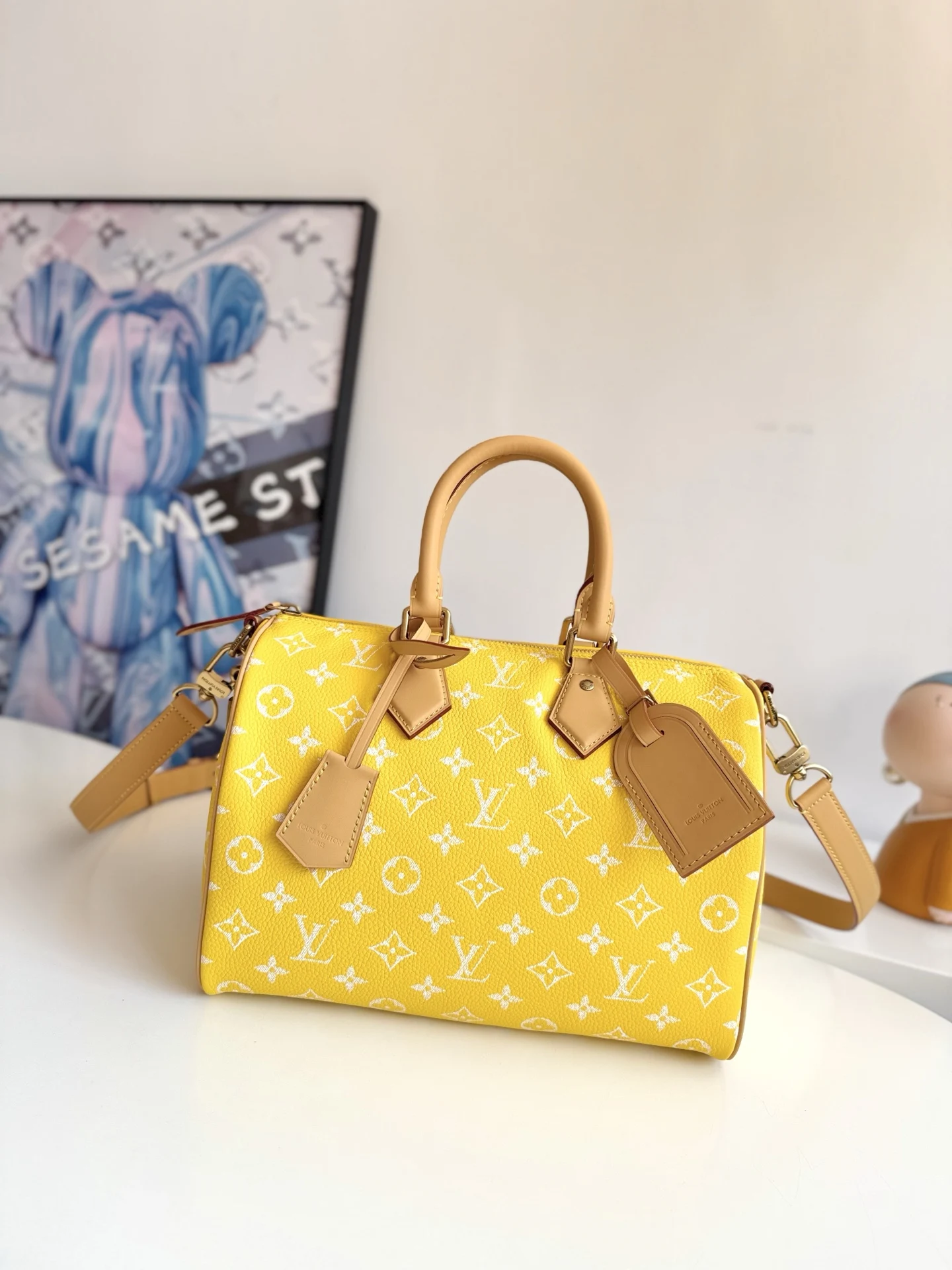 LV海外原单M13915 Speedy P9 Bandouliere 30 手提斜挎包 - 细节图 1
