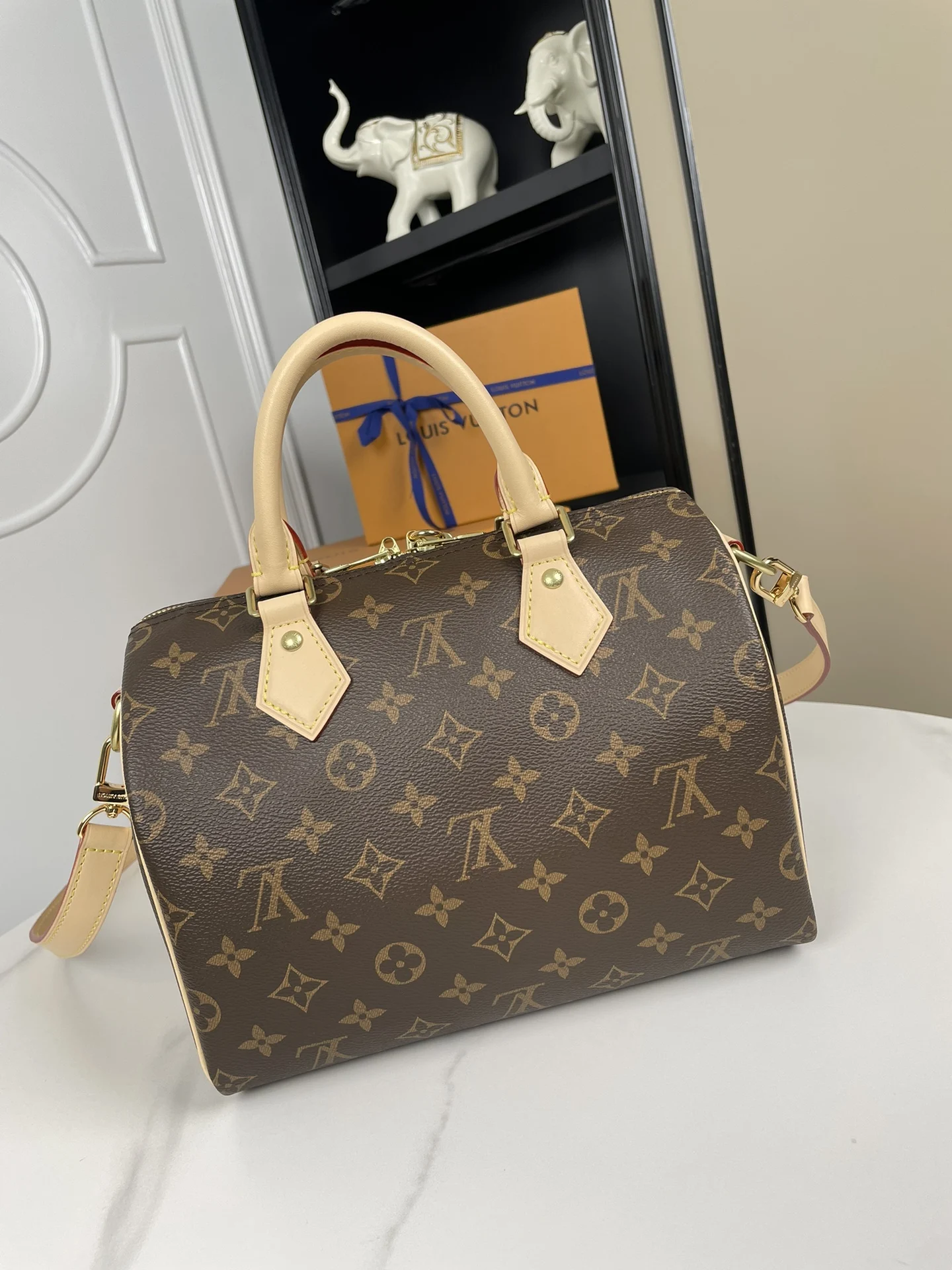 LV海外原单M41113 Speedy 25 手袋 手提斜挎包 - 细节图 3