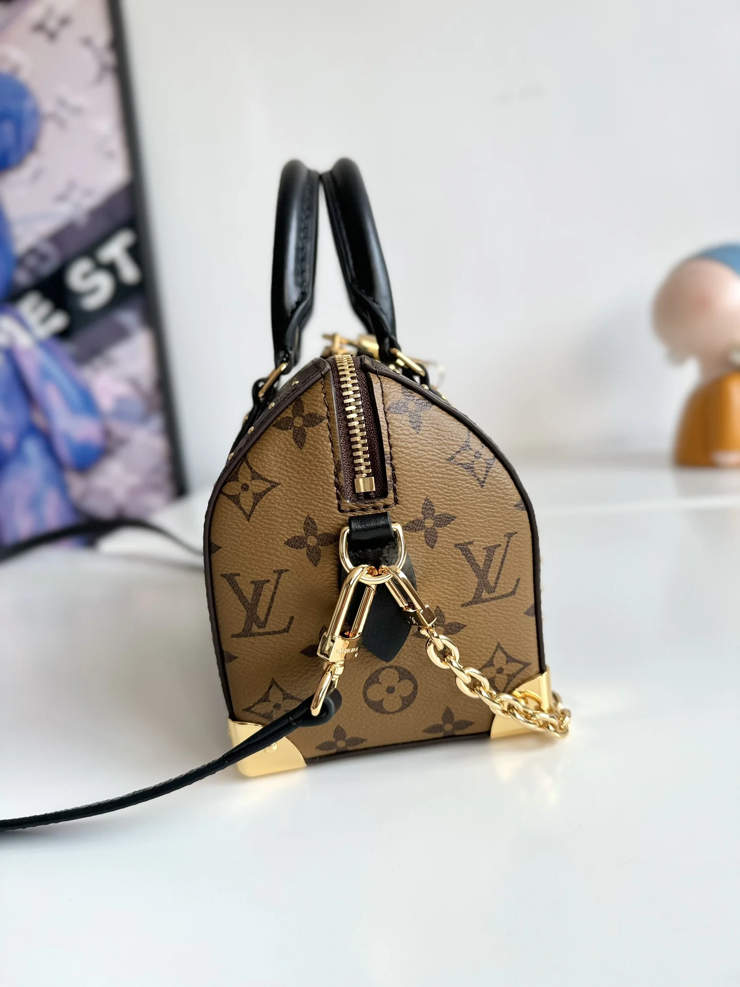LV海外原单M13146 Speedy Trunk 手袋 手提斜挎包 - 细节图 2