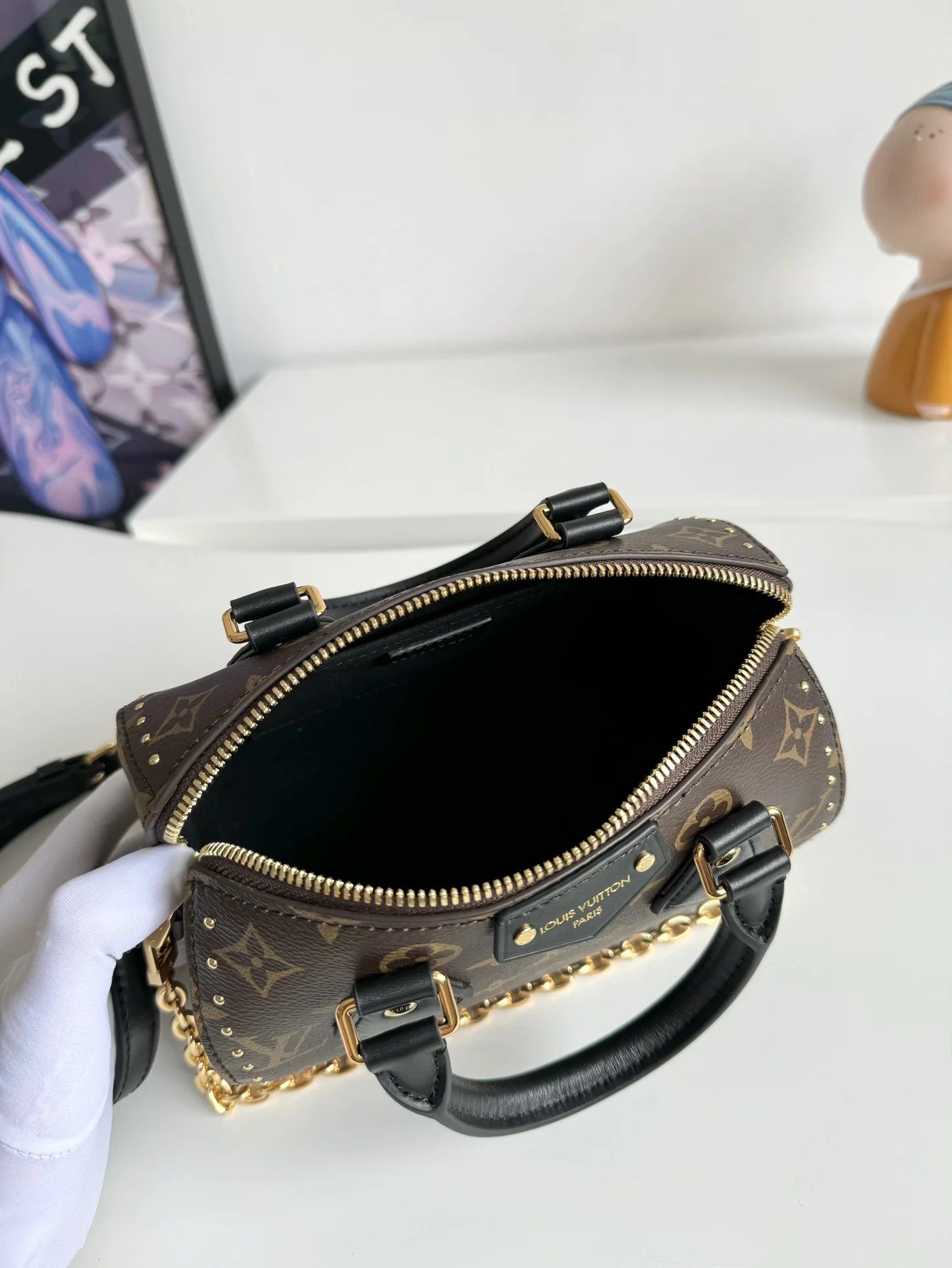 LV海外原单M13146 Speedy Trunk 手袋 手提斜挎包 - 细节图 8