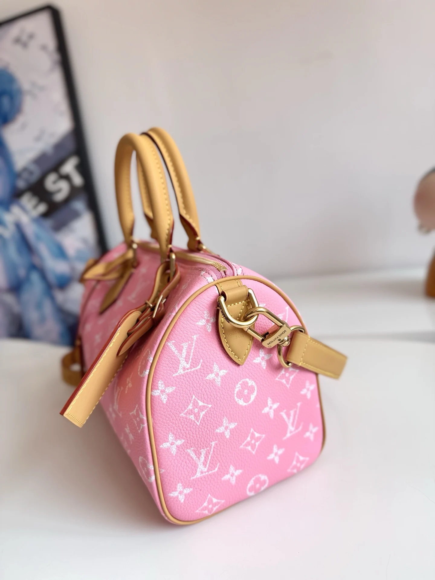 LV海外原单M13911 Speedy P9 Bandouliere25Monogram 手提斜挎包 - 细节图 2