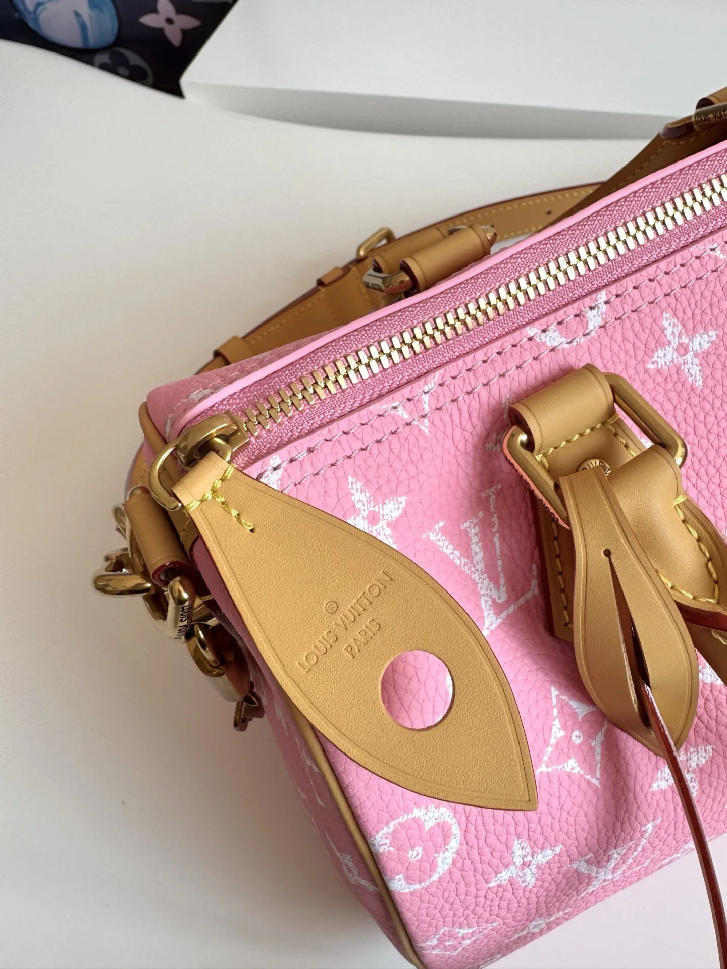 LV海外原单M13911 Speedy P9 Bandouliere25Monogram 手提斜挎包 - 细节图 6