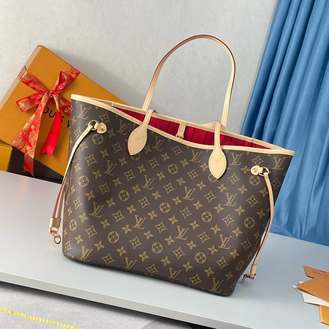 Louis Vuitton Original overseas M41177 Neverfull Medium Tote Bag Shoulder Bag - Detail view 1