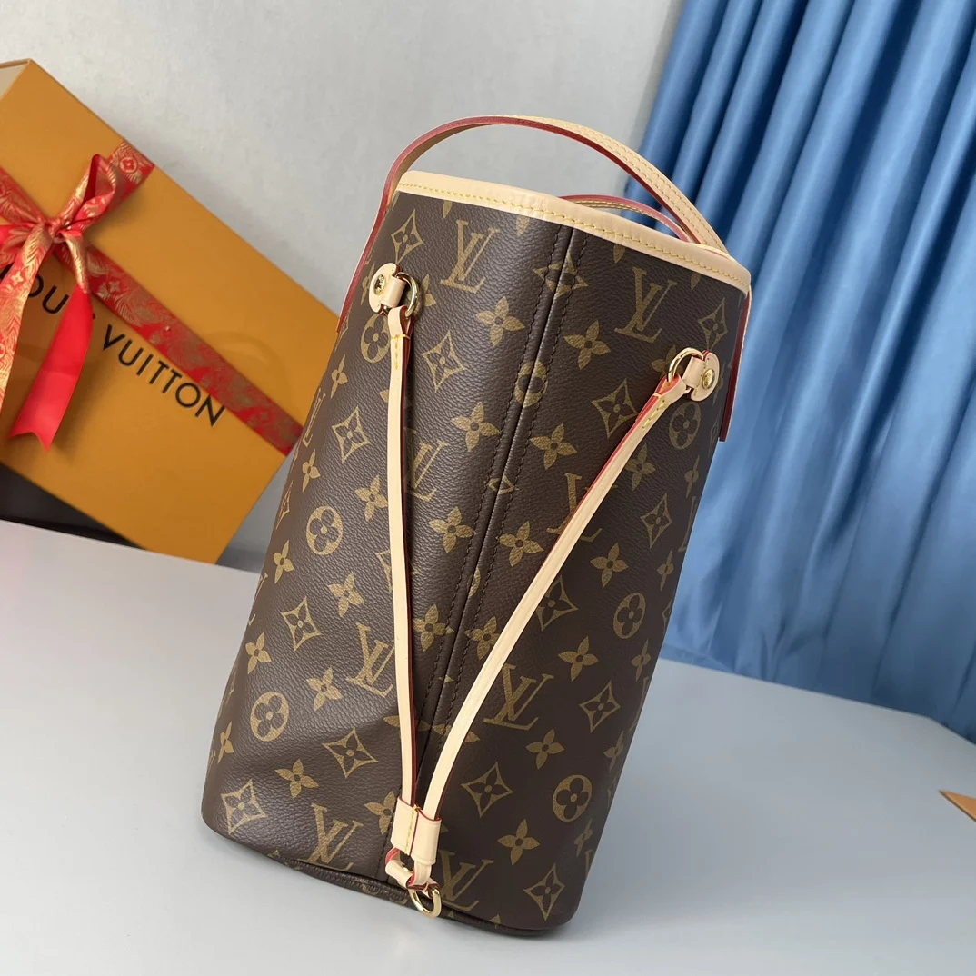 Louis Vuitton Original overseas M41177 Neverfull Medium Tote Bag Shoulder Bag - Detail view 2