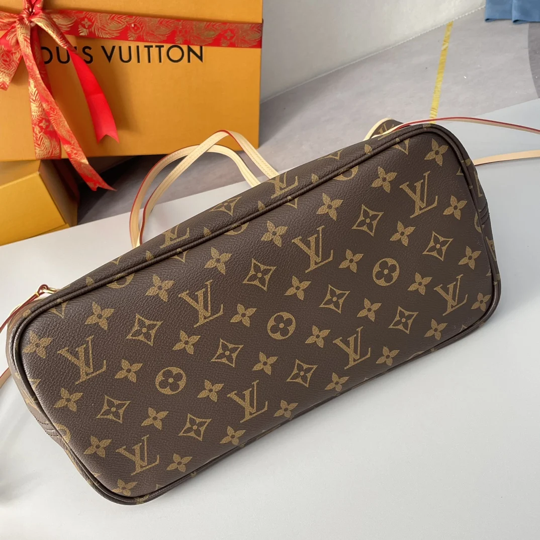 Louis Vuitton Original overseas M41177 Neverfull Medium Tote Bag Shoulder Bag - Detail view 3