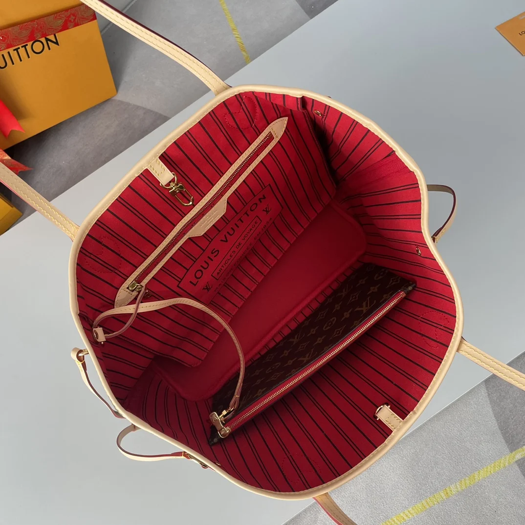 Louis Vuitton Original overseas M41177 Neverfull Medium Tote Bag Shoulder Bag - Detail view 7
