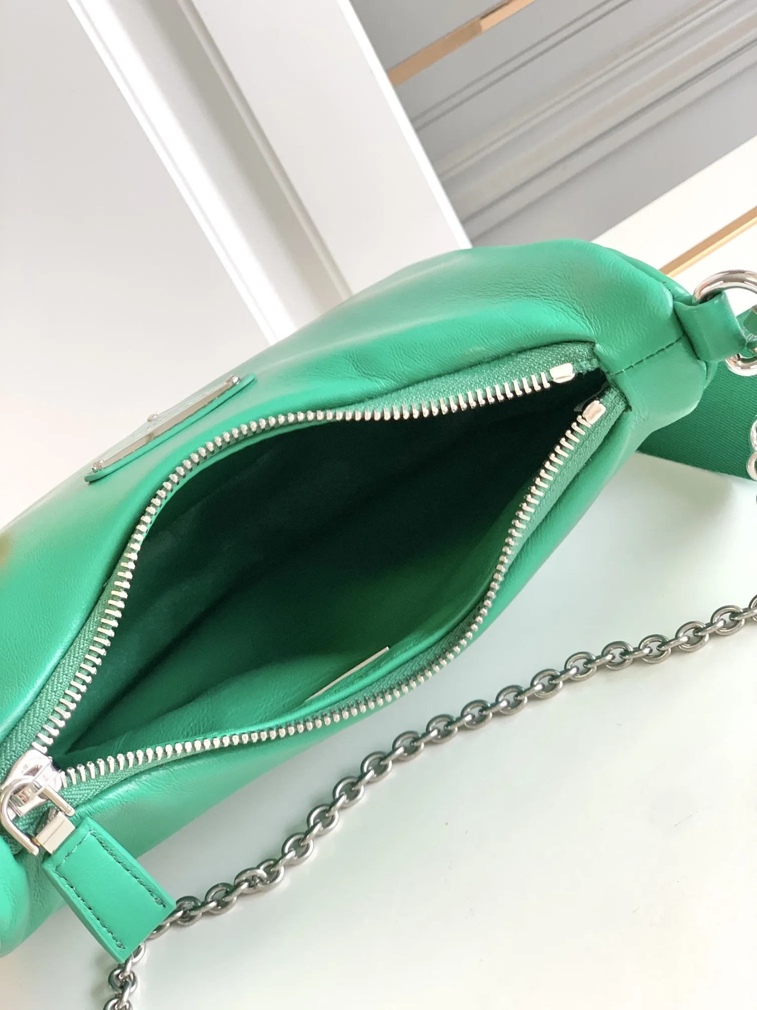 Prada 1BH204 Sheepskin Three-in-One Shoulder Bag Crossbody Bag - Detail view 8