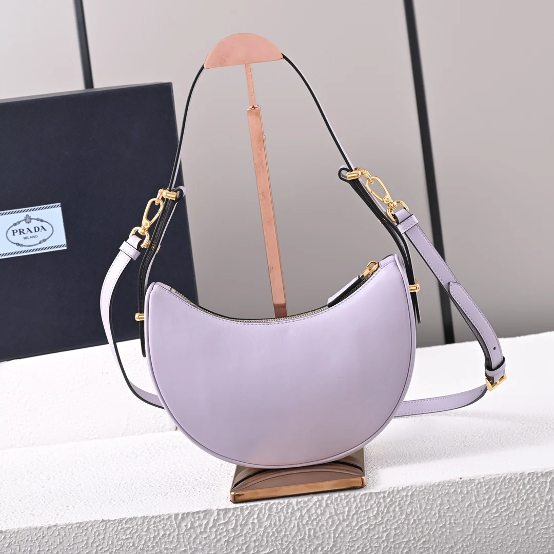 Prada 1BC194 Hobo Leather Underarm Bag Crossbody Bag - Detail view 2