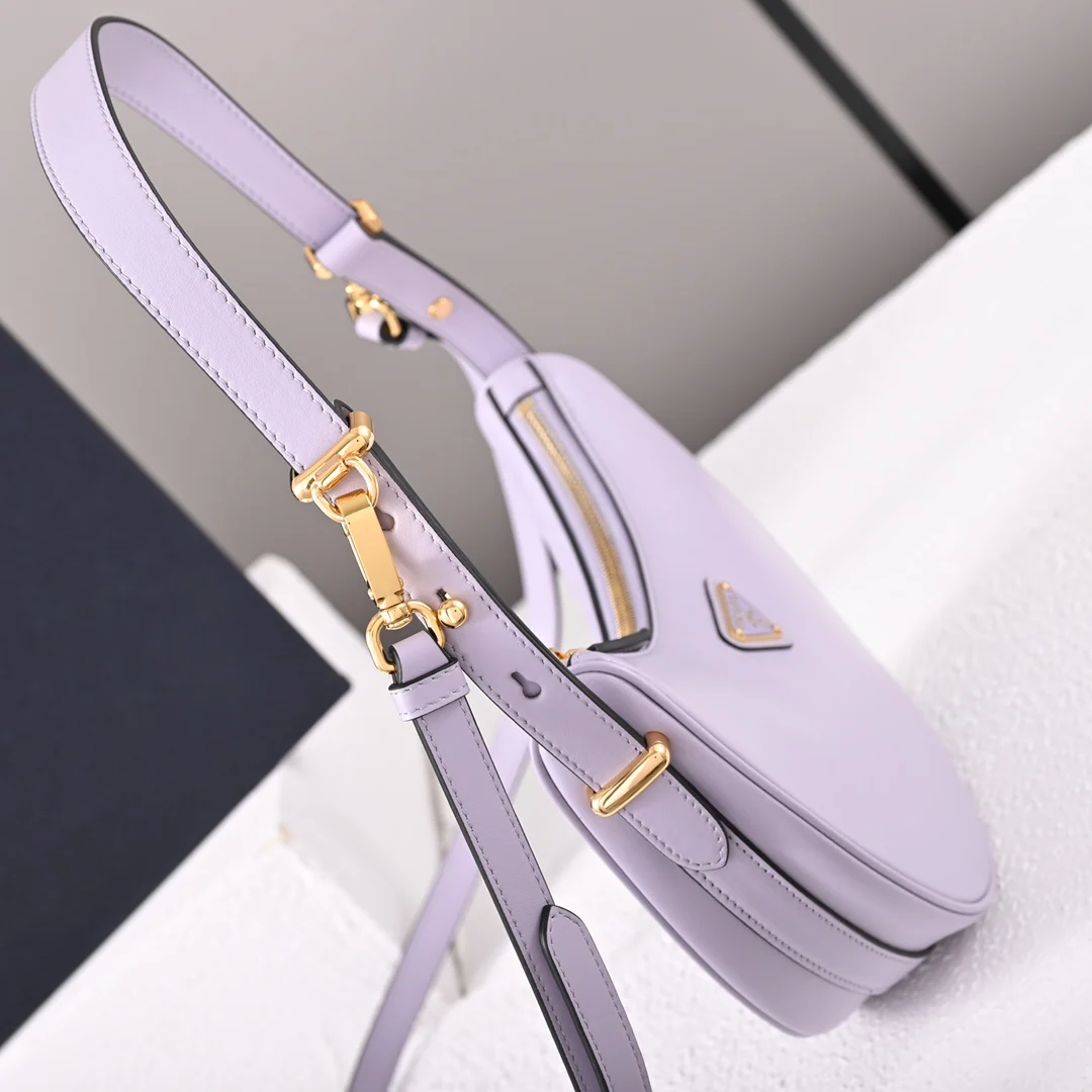 Prada 1BC194 Hobo Leather Underarm Bag Crossbody Bag - Detail view 6
