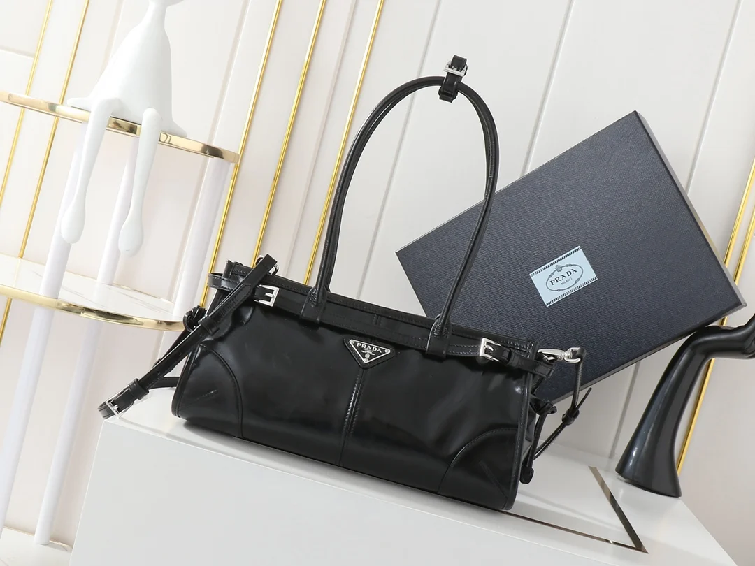 Prada 1BA426 LusSolf Leather Single Shoulder/Crossbody Bag - Detail view 1