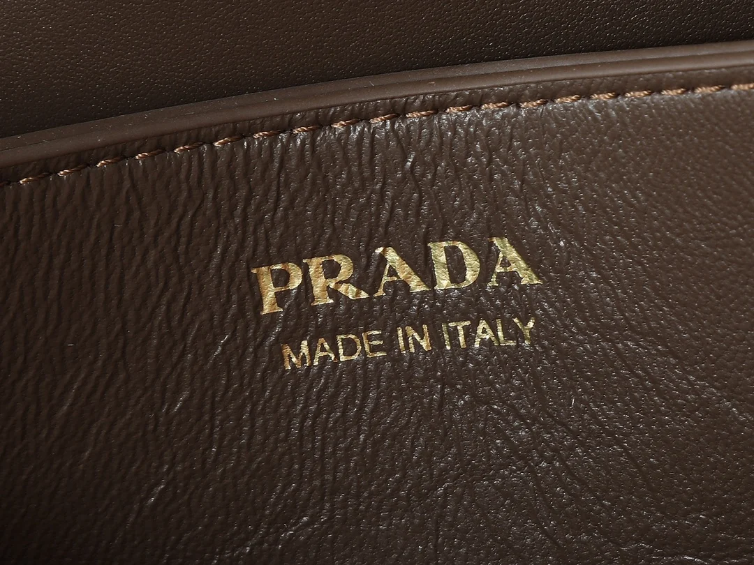 Prada 1BA416 Medium Suede Leather Tote Bag Crossbody Bag - Detail view 9