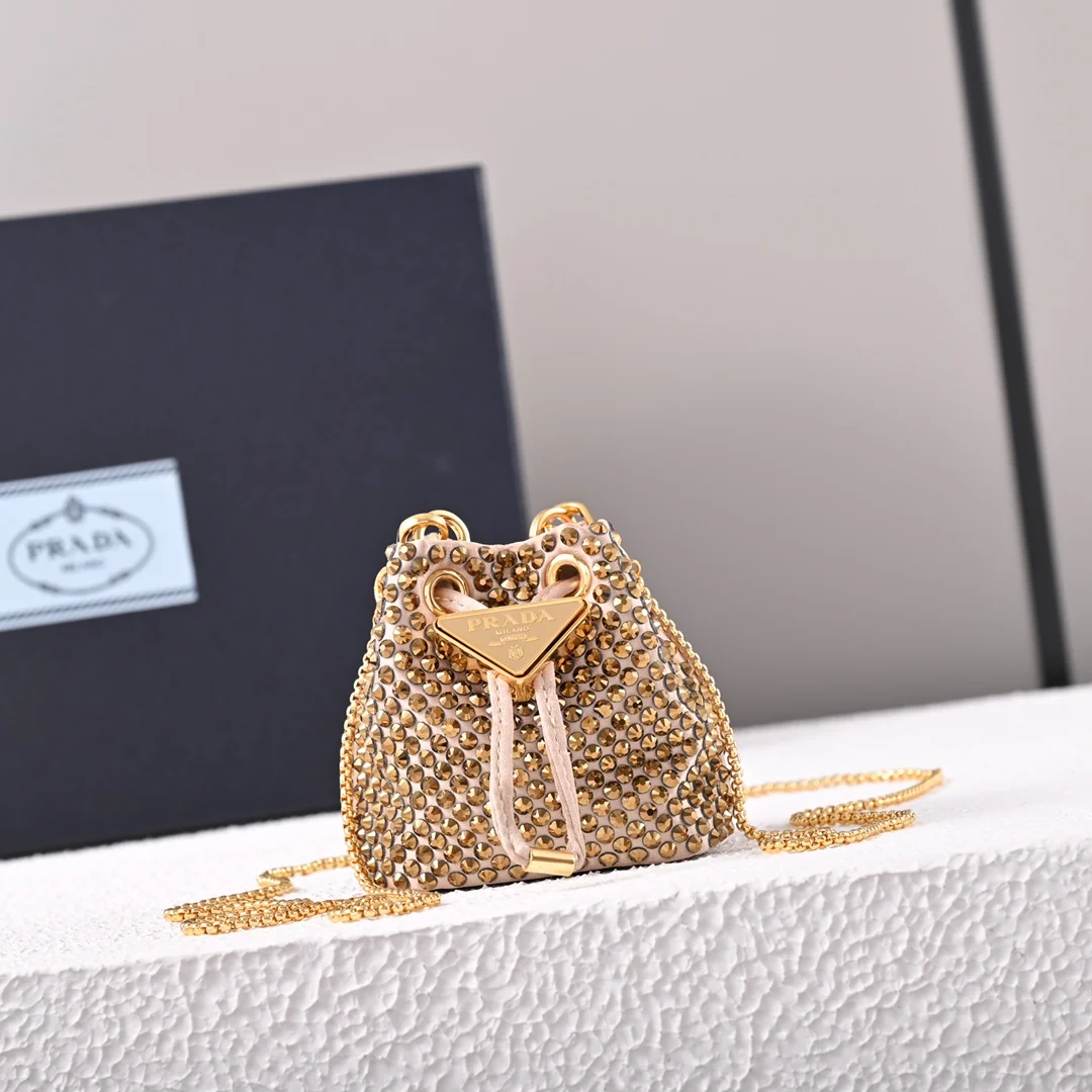 Prada 1NR016 Crystal Mini Water Bucket Crossbody Bag - Detail view 1