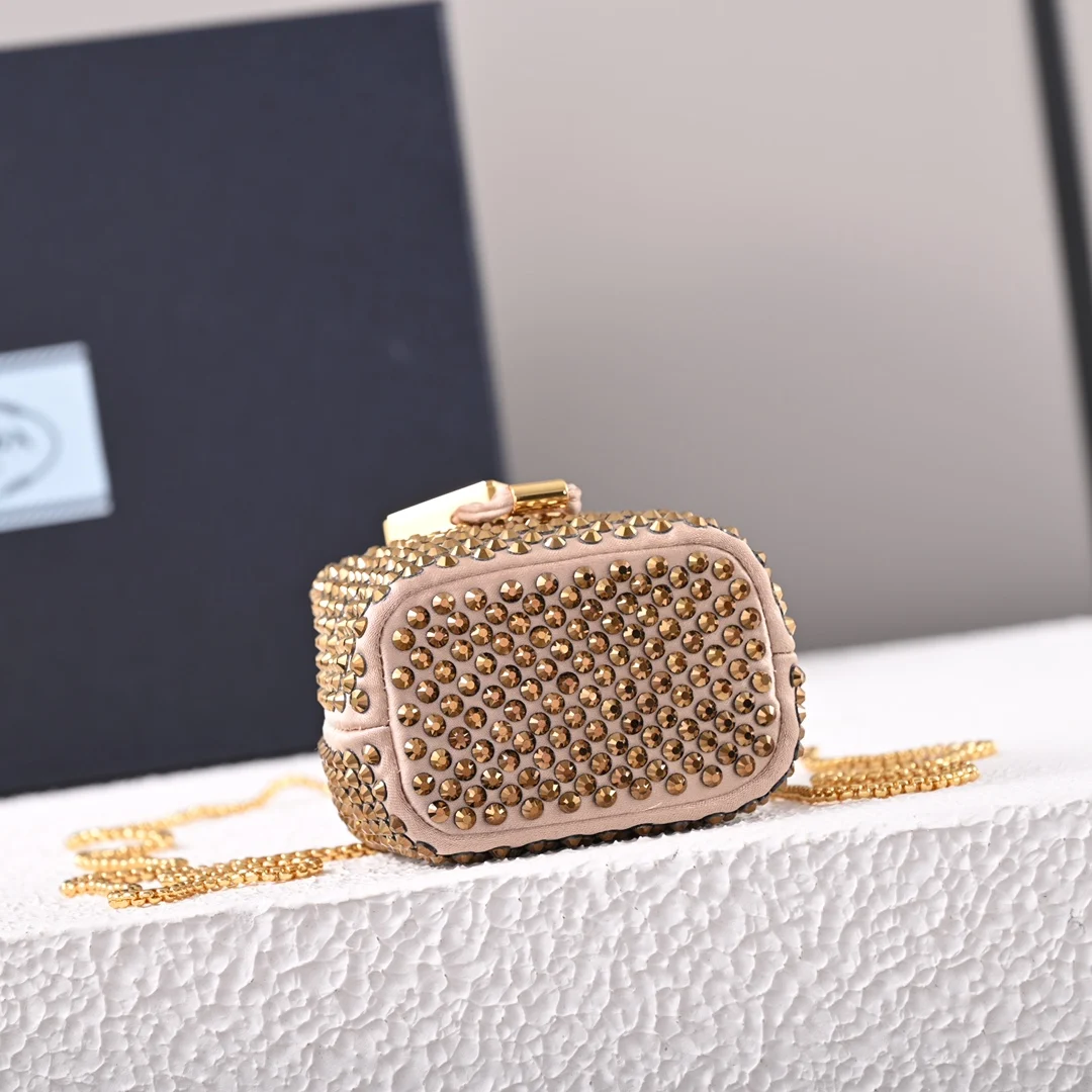 Prada 1NR016 Crystal Mini Water Bucket Crossbody Bag - Detail view 4
