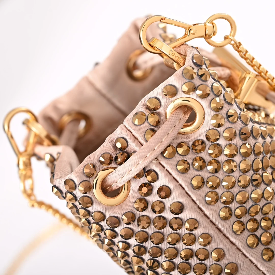 Prada 1NR016 Crystal Mini Water Bucket Crossbody Bag - Detail view 6