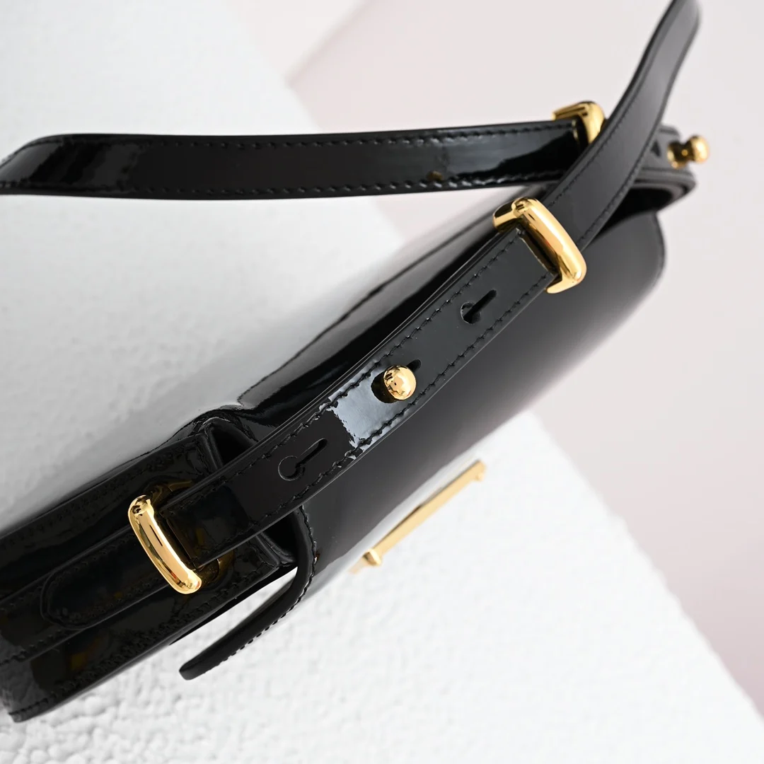 Prada 1BD339 Patent Leather Shoulder Bag Crossbody Bag - Detail view 6