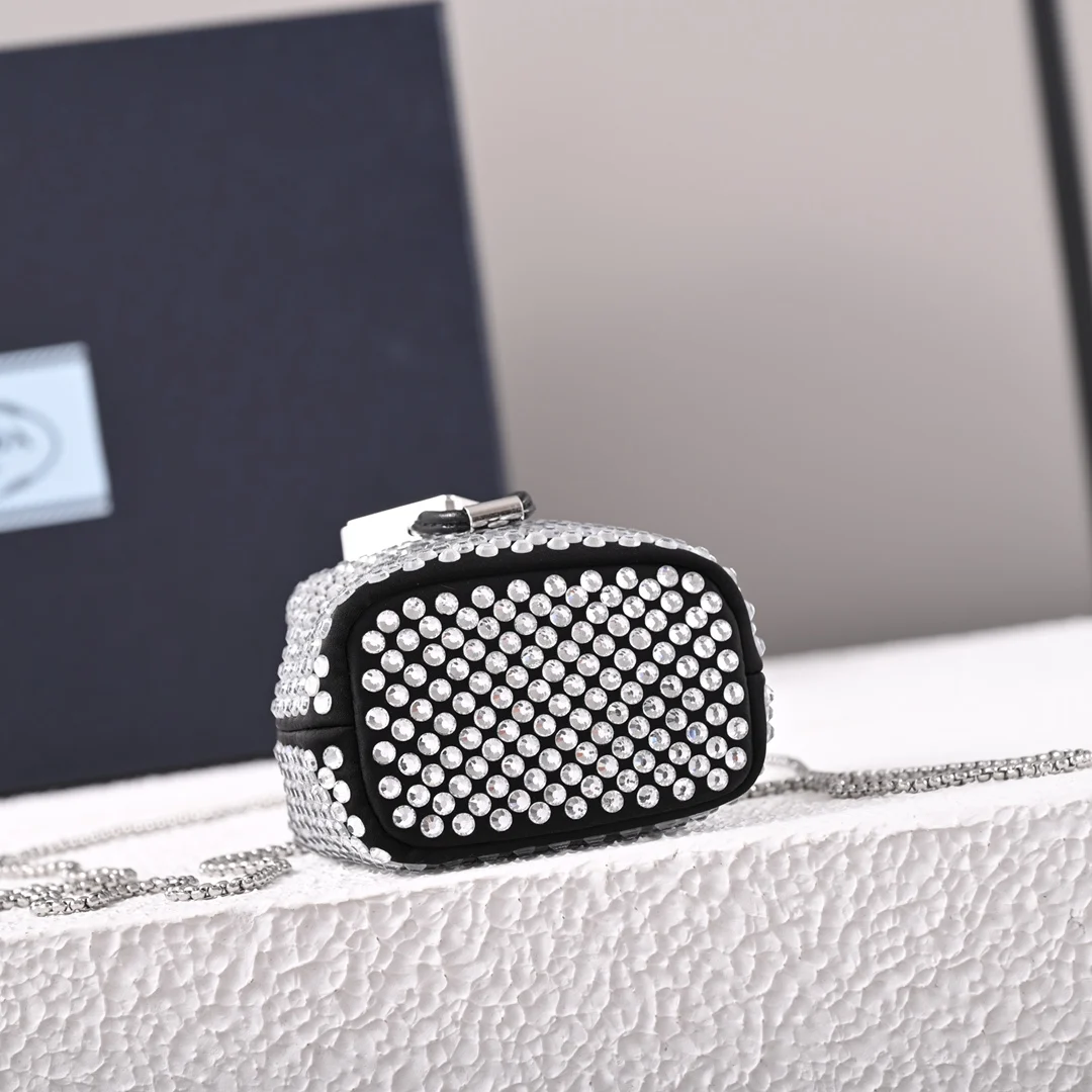 Prada 1NR016 Crystal Mini Water Bucket Crossbody Bag - Detail view 4