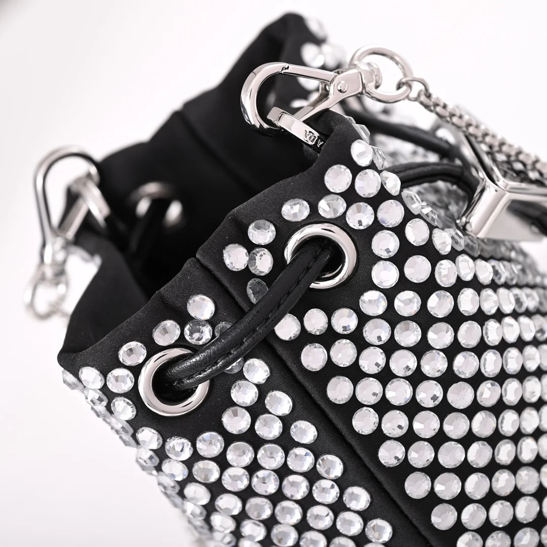 Prada 1NR016 Crystal Mini Water Bucket Crossbody Bag - Detail view 6