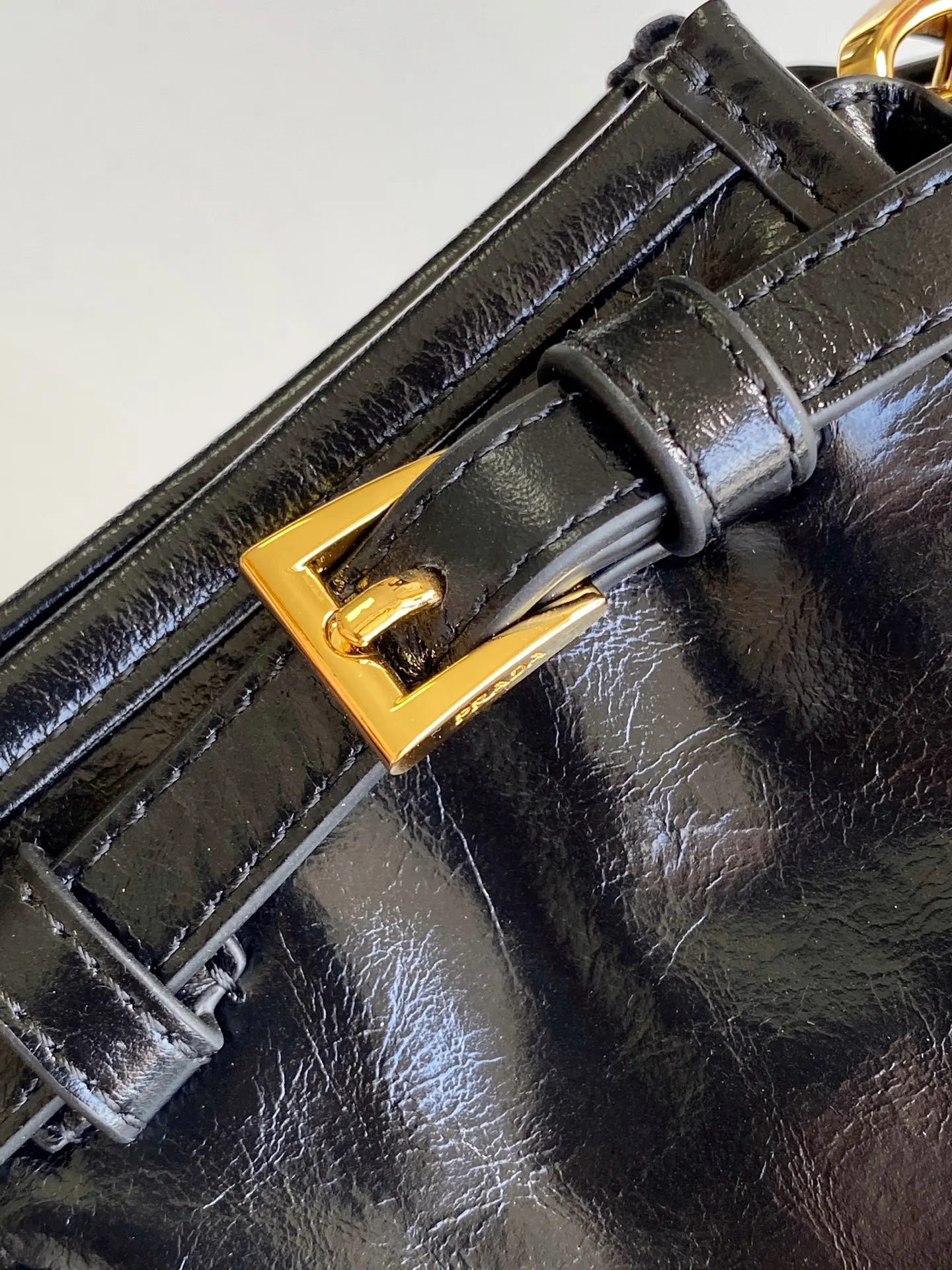 Prada 1BA215 LusSolf Leather Crossbody Bag - Detail view 6
