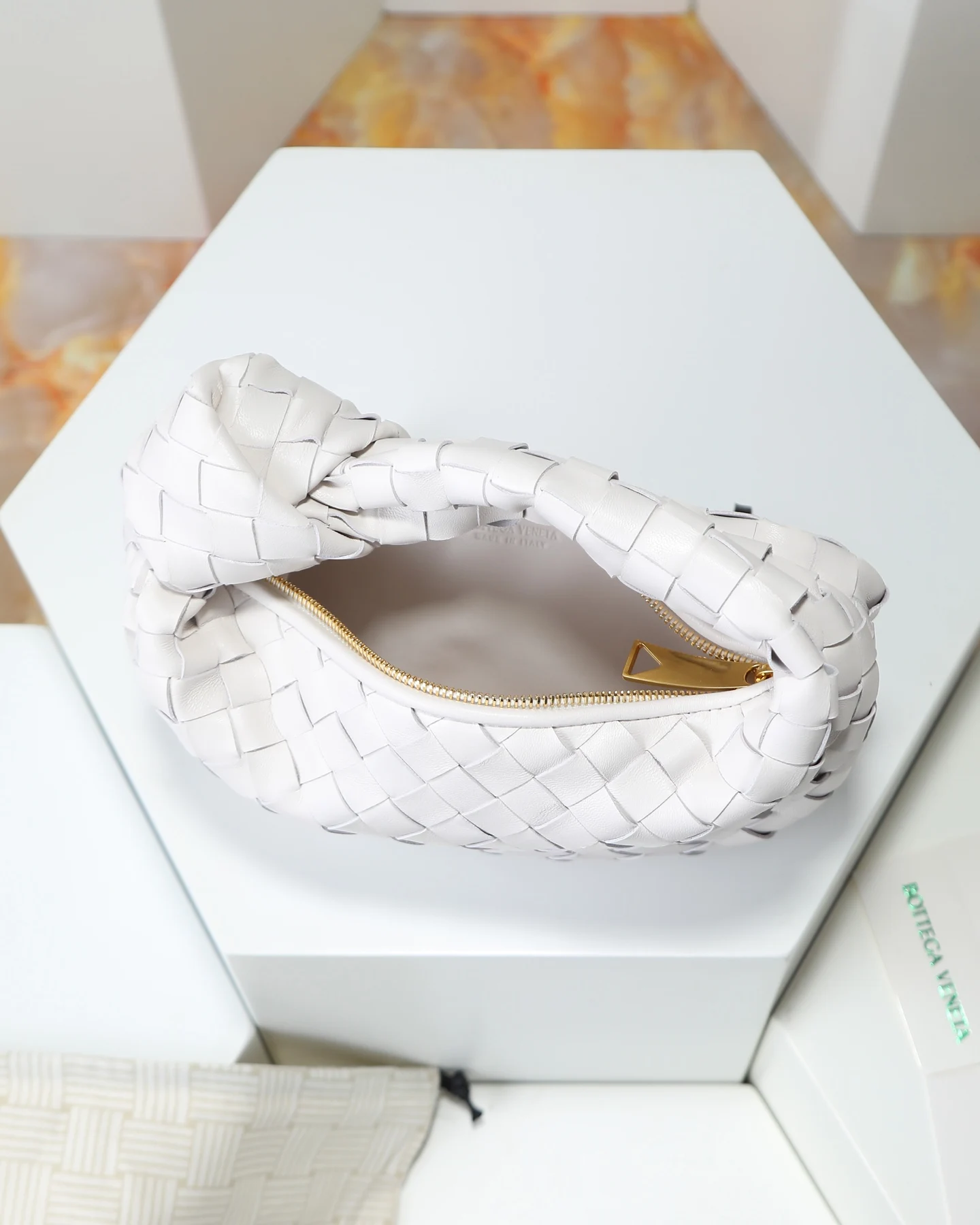 BV651876 编织打结hobo 手提包 - 细节图 10