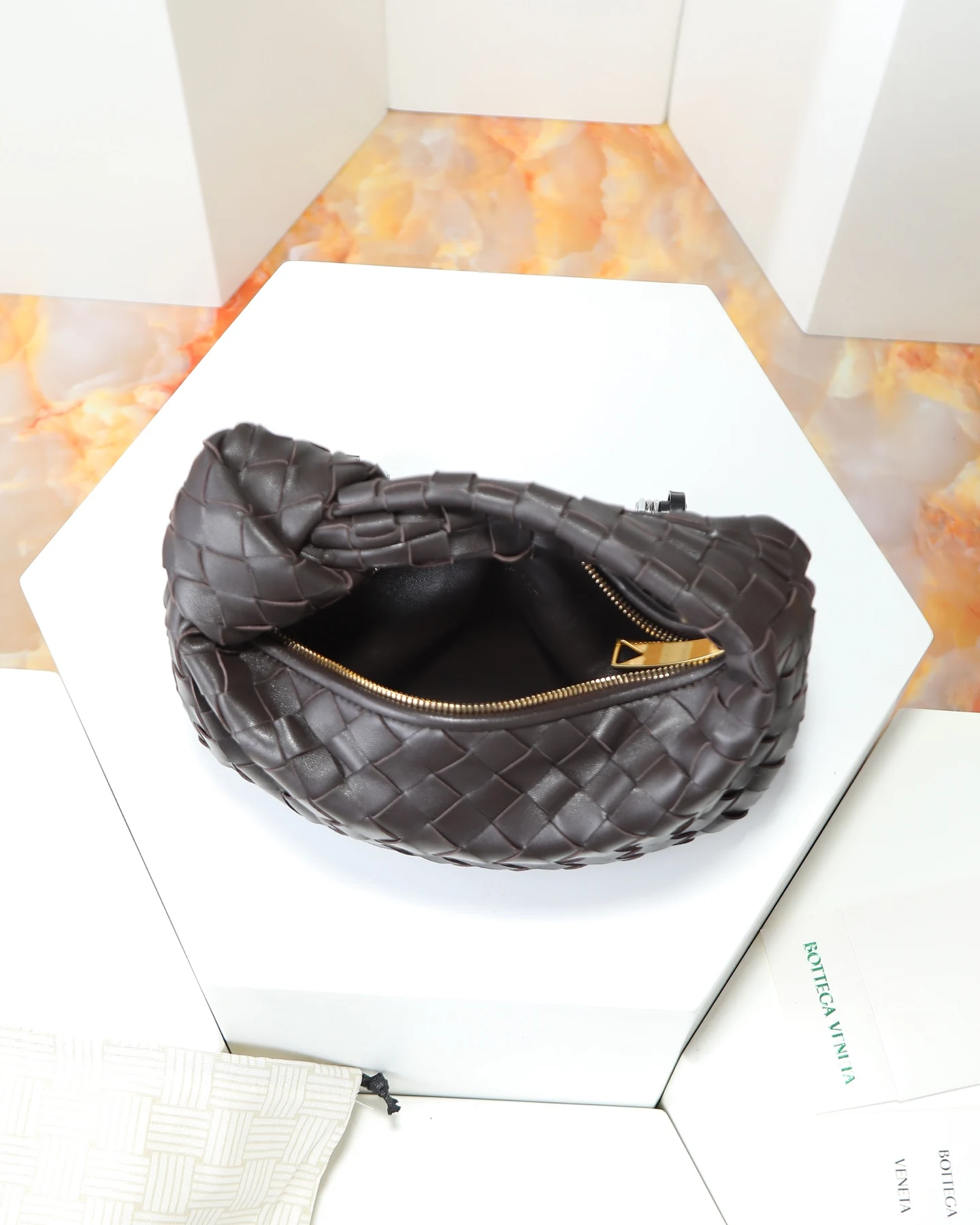 BV651876 编织打结hobo 手提包 - 细节图 10