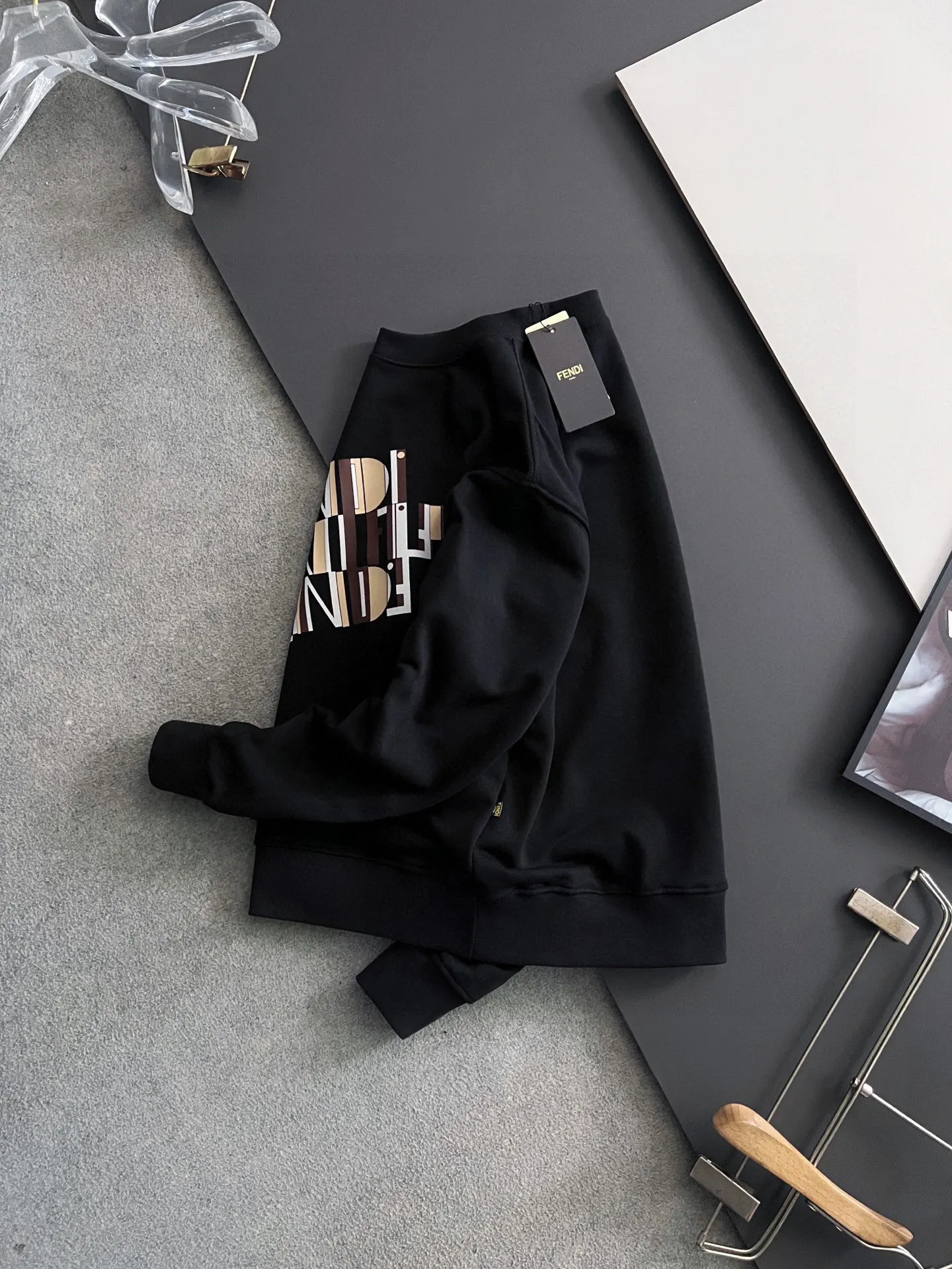 Fendi Exclusive custom-made pure cotton 410g fabric sweatshirt - Detail view 8