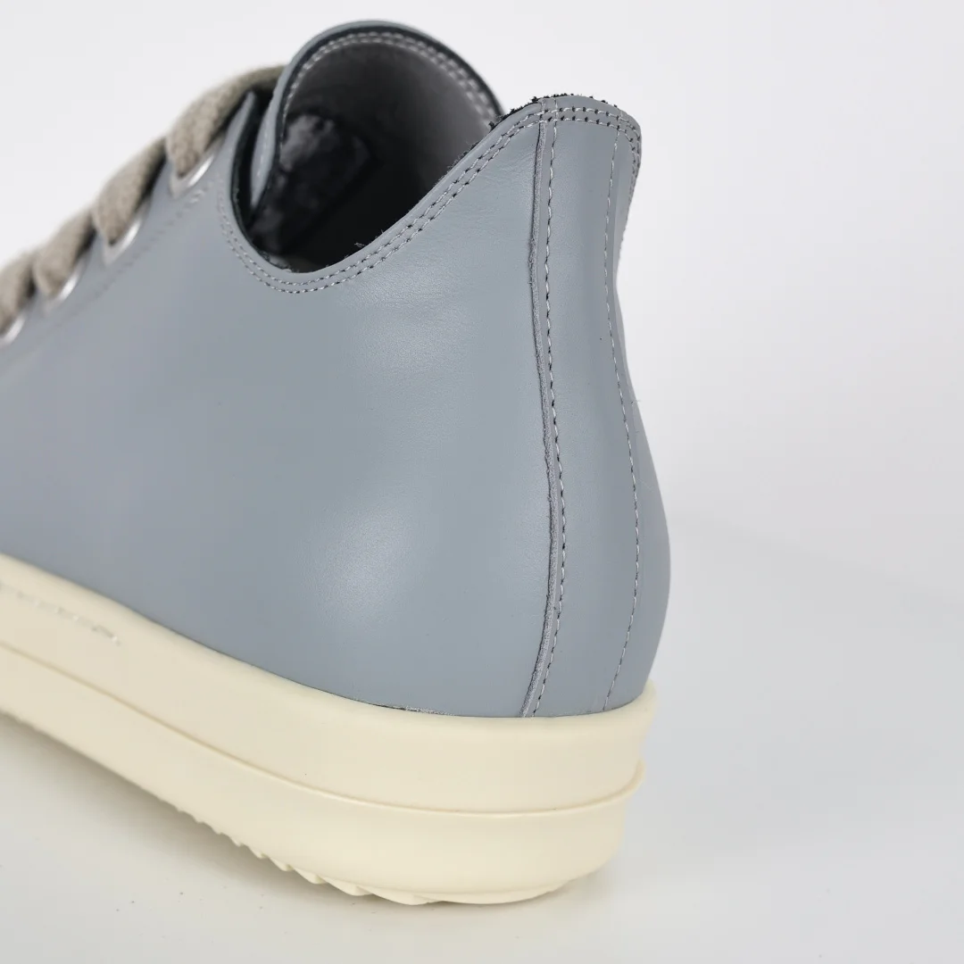 Rick Owens X1 Low-Top Leather Fashion Sneakers - Detail view 4