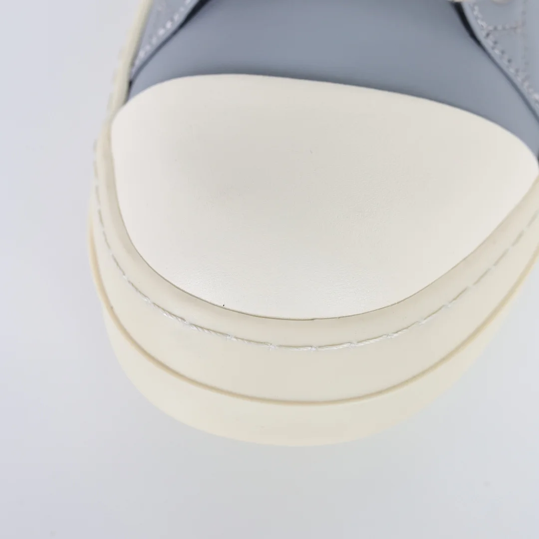 Rick Owens X1 Low-Top Leather Fashion Sneakers - Detail view 5