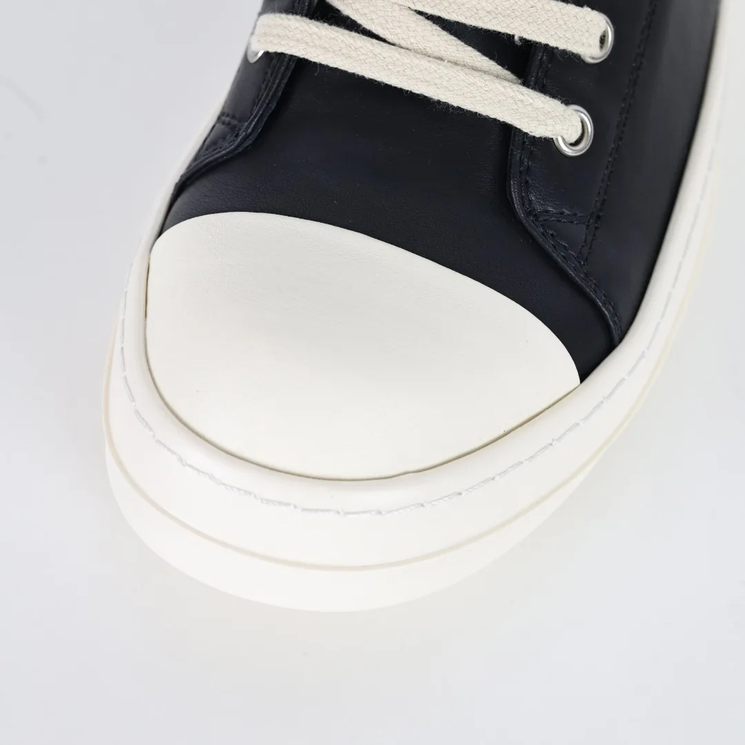 Rick Owens X1 RO watermelon head black leather sneakers - Detail view 5