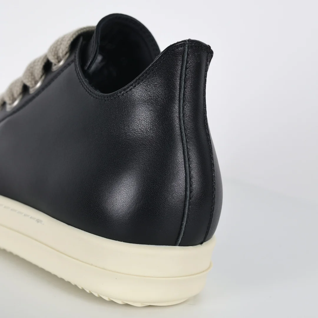 Rick Owens X1 Low-Top Leather Fashion Sneakers - Detail view 4