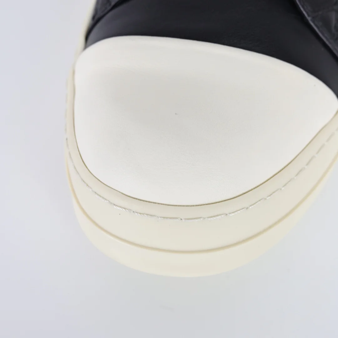 Rick Owens X1 Low-Top Leather Fashion Sneakers - Detail view 5