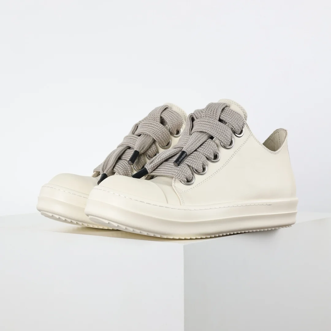 Rick Owens Low-top leather fashion sneakers - Detail view 1