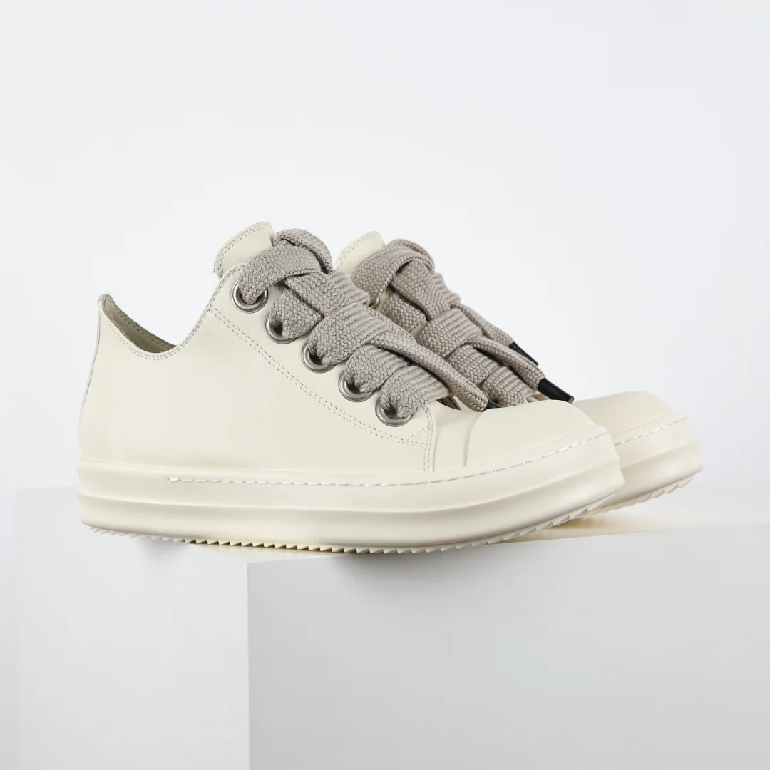 Rick Owens Low-top leather fashion sneakers - Detail view 3
