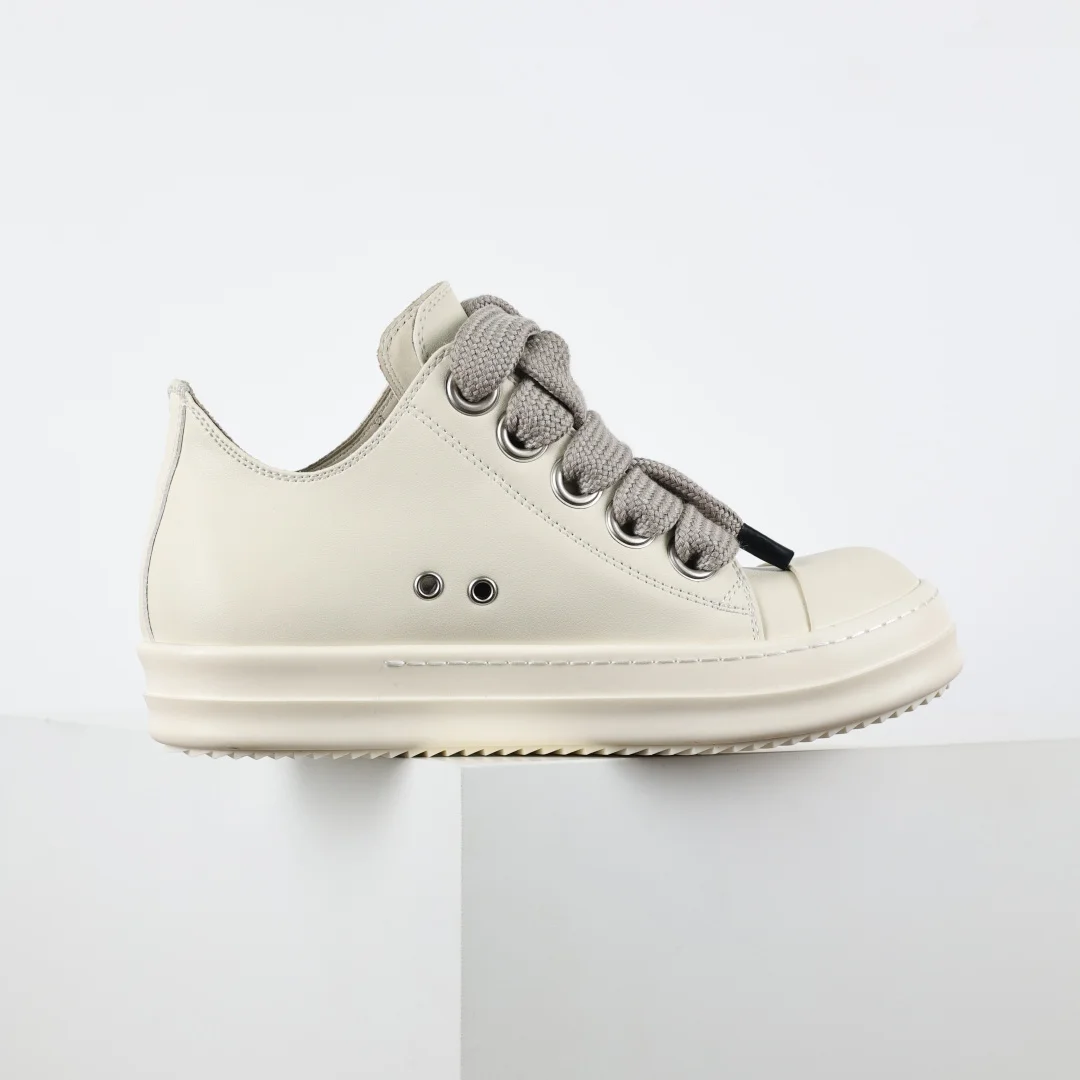 Rick Owens Low-top leather fashion sneakers - Detail view 7