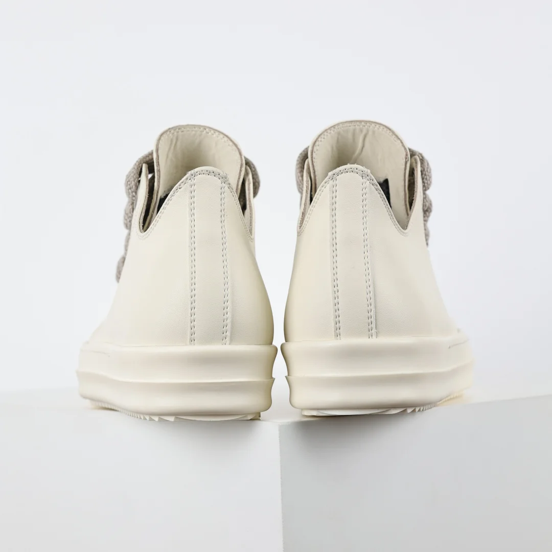 Rick Owens Low-top leather fashion sneakers - Detail view 8