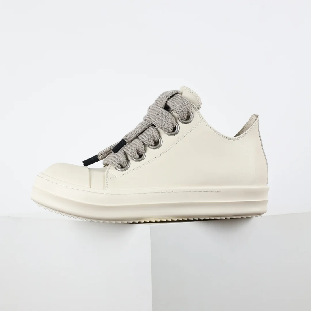 Rick Owens Low-top leather fashion sneakers - Detail view 9