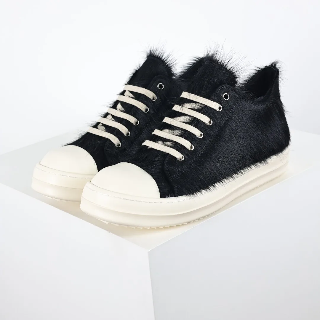 Rick Owens RO watermelon head horsehair sneakers - Detail view 2