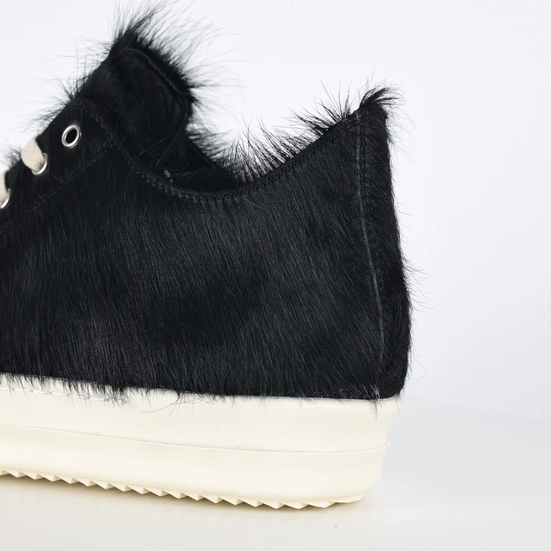 Rick Owens RO watermelon head horsehair sneakers - Detail view 4