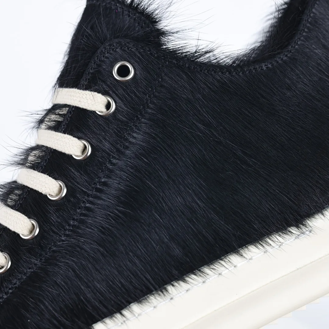 Rick Owens RO watermelon head horsehair sneakers - Detail view 6
