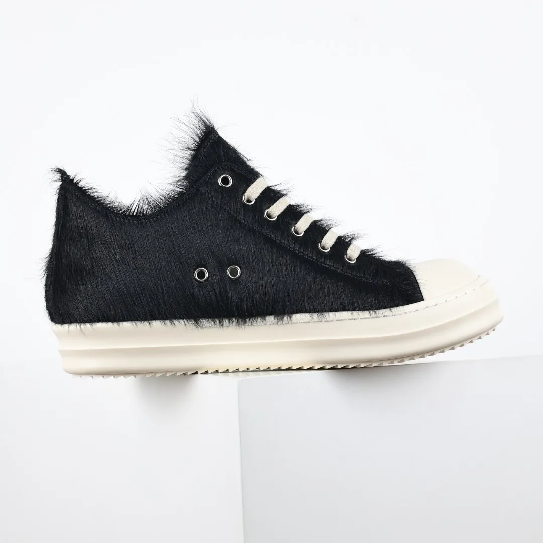 Rick Owens RO watermelon head horsehair sneakers - Detail view 7