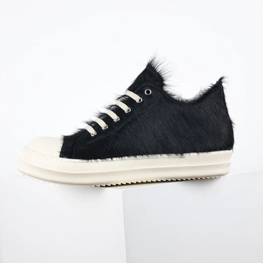 Rick Owens RO watermelon head horsehair sneakers - Detail view 9