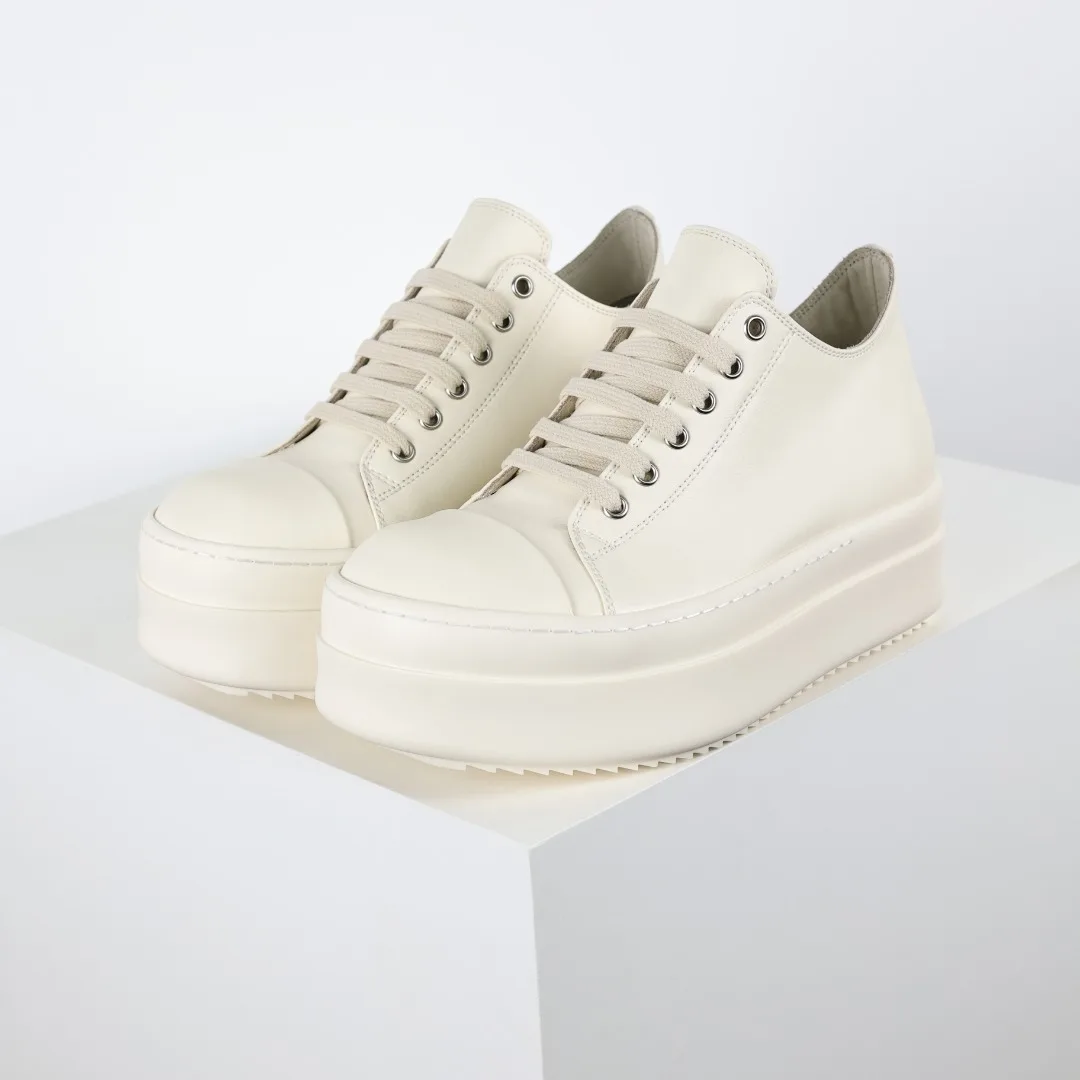 Rick Owens Low-top leather fashion sneakers - Detail view 2
