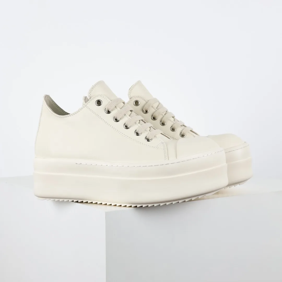 Rick Owens Low-top leather fashion sneakers - Detail view 3