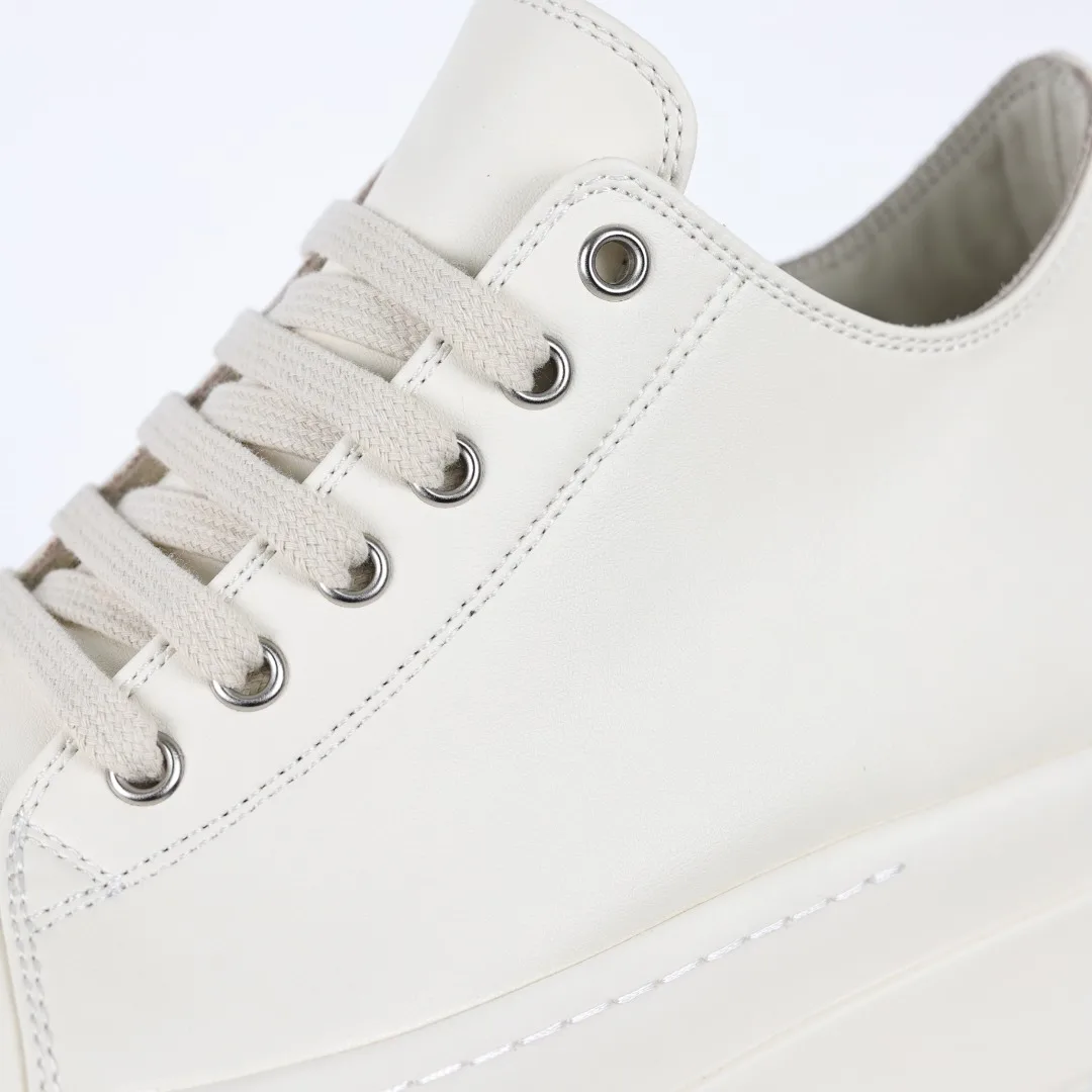 Rick Owens Low-top leather fashion sneakers - Detail view 6