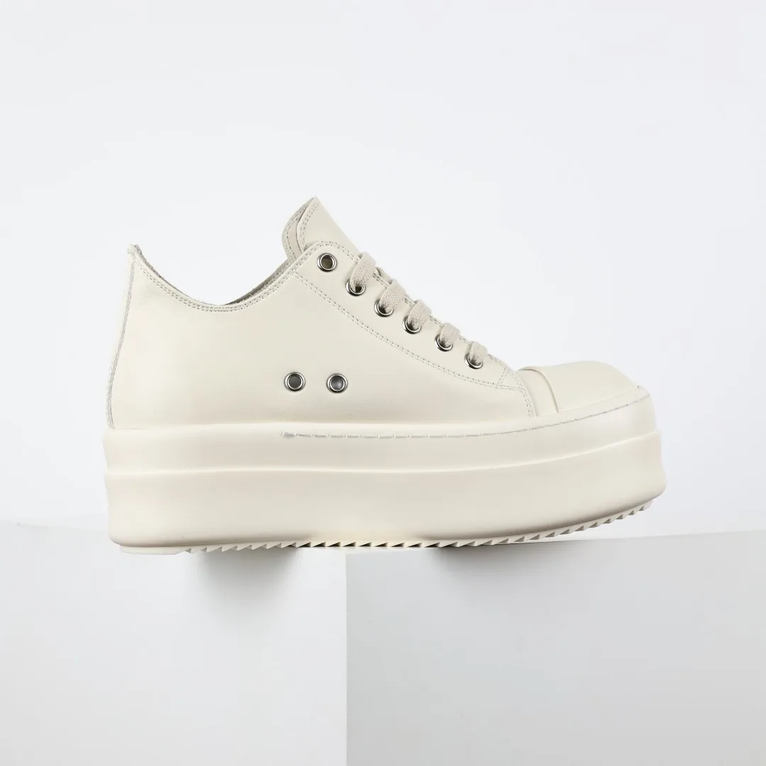 Rick Owens Low-top leather fashion sneakers - Detail view 7