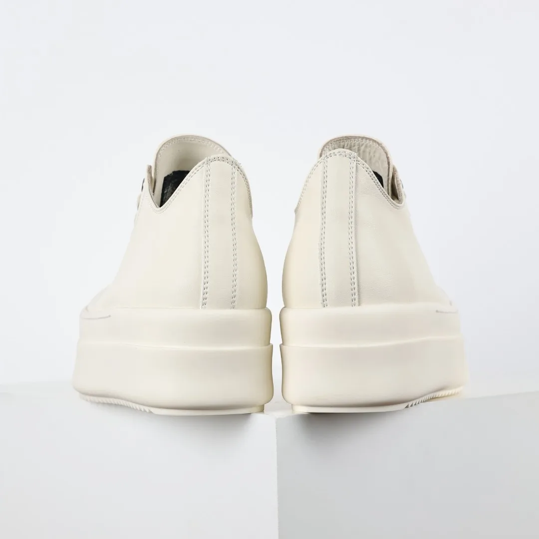 Rick Owens Low-top leather fashion sneakers - Detail view 8