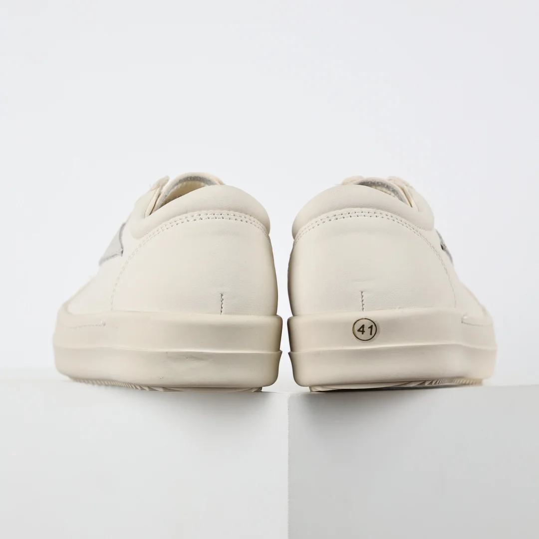 Rick Owens X1 RO High-Top Inverted Triangle Pure White Sneakers - Detail view 8