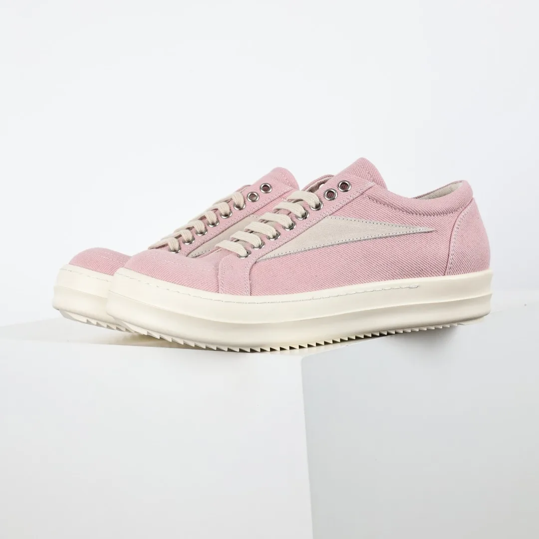 Rick Owens Ro canvas pink sneakers - Detail view 1