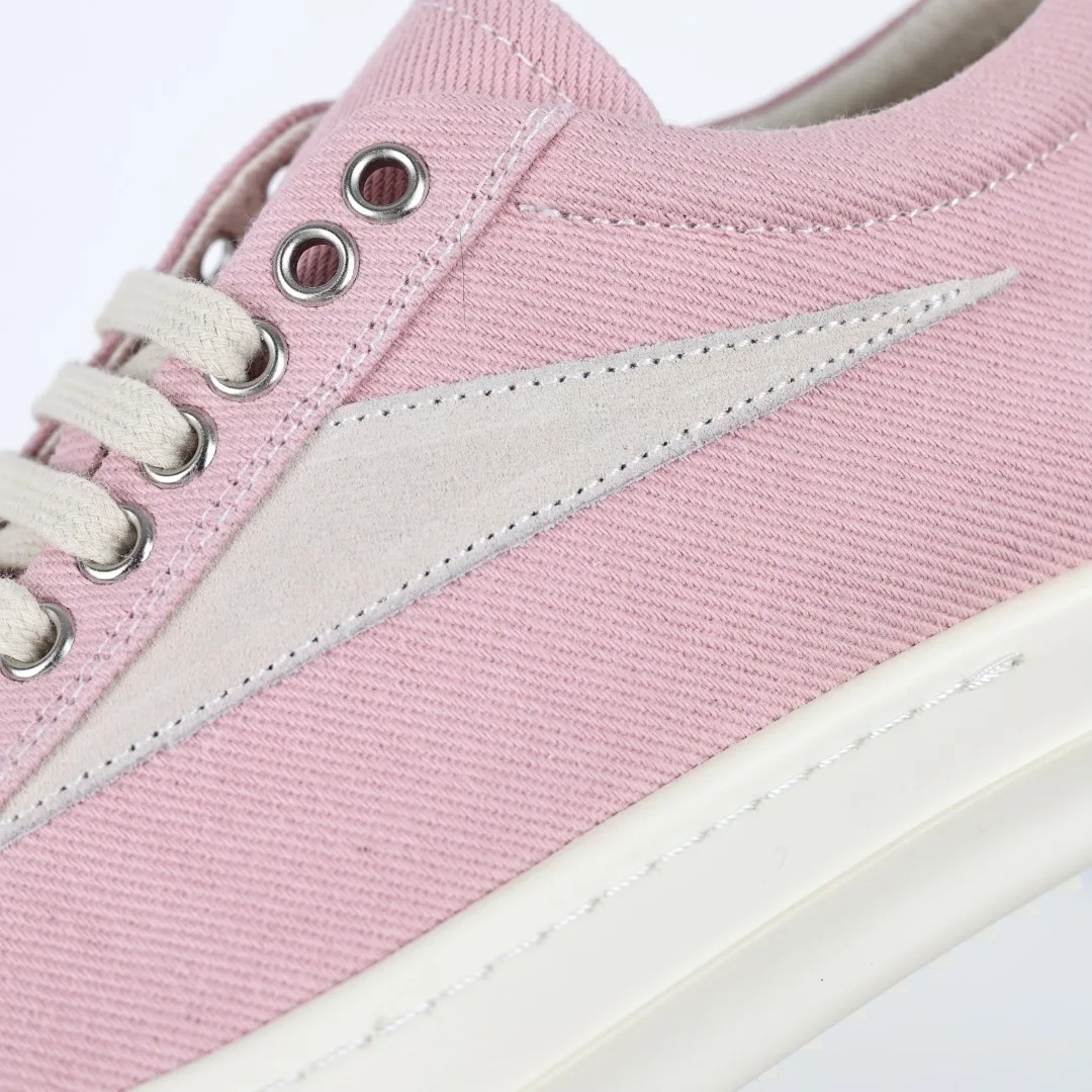 Rick Owens Ro canvas pink sneakers - Detail view 6