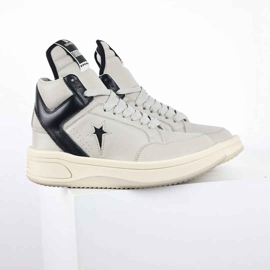 Rick Owens Platform High-Top Casual Sneakers - Detail view 3